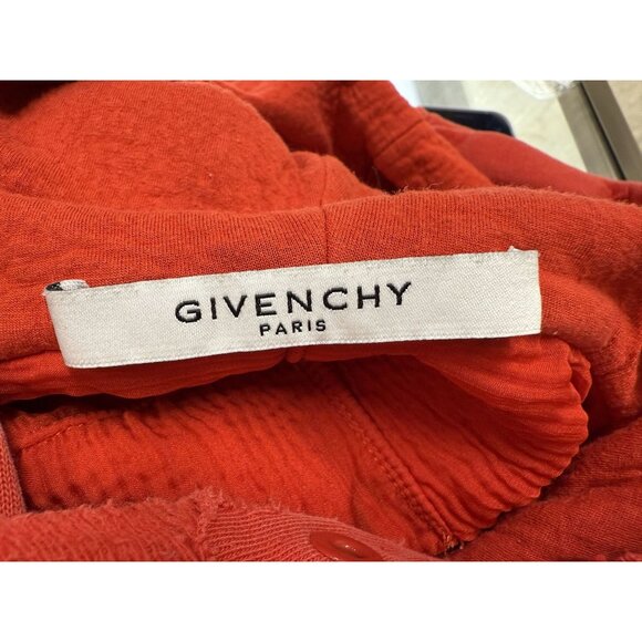 Givenchy Paris Distressed Red Hoodie L 100% Cotton Polyester Viscose - Picture 3 of 8